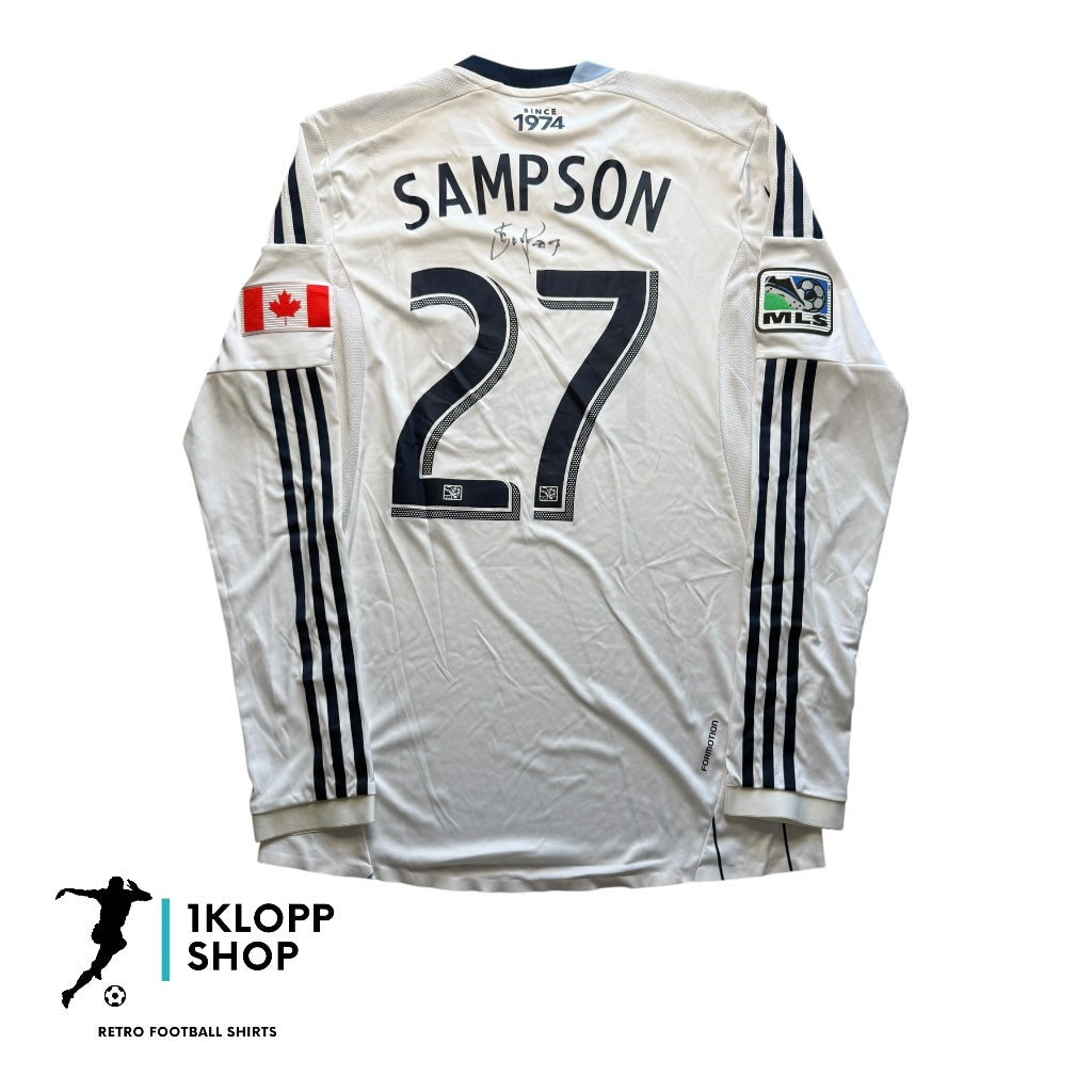 Vancouver Whitecaps 2013/14 Match Issued + Signed Home 'Sampson 27' (M)